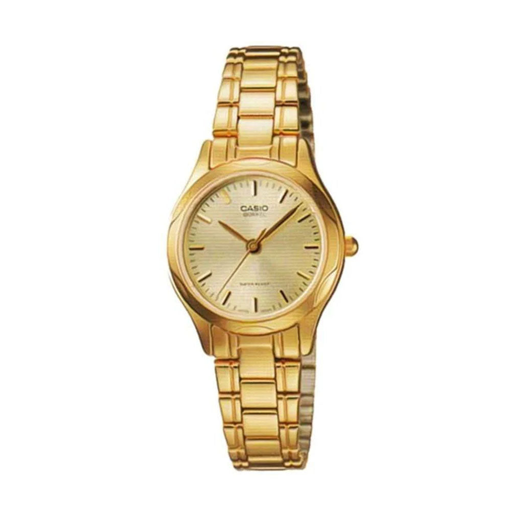 Casio analog gold best sale