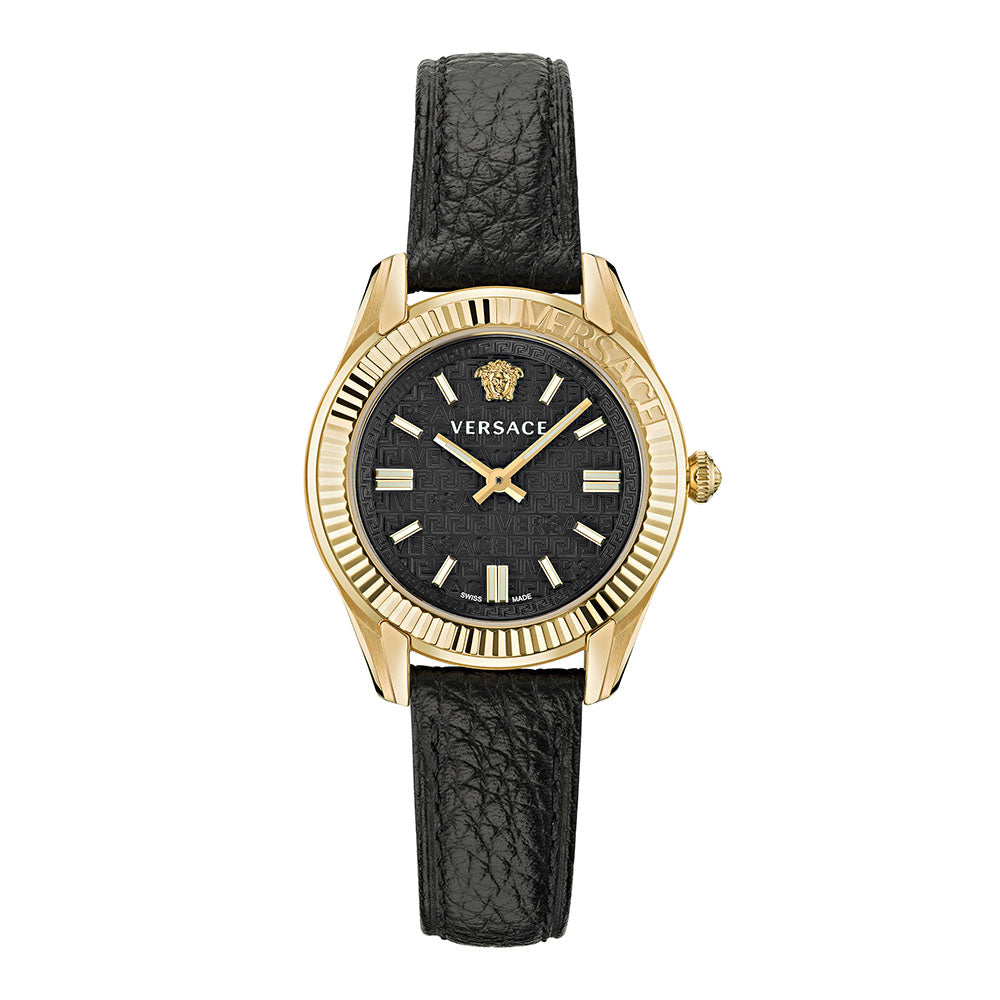 Versace Greca Timex Lady 2 Hand 35mm Leather Band