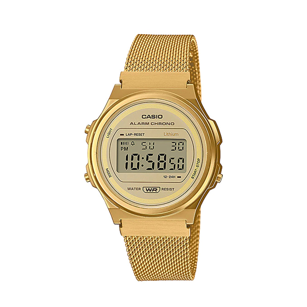 Vintage Digital Gold Digital 37mm Mesh Band Watch Republic PH