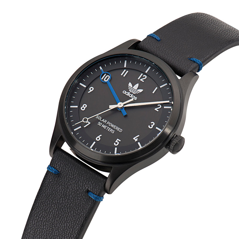 Adidas Project One Steel 3-Hand 39mm Leather Band