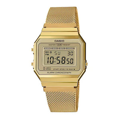 Casio Vintage Digital Gold Digital 35.5mm Stainless Steel Band