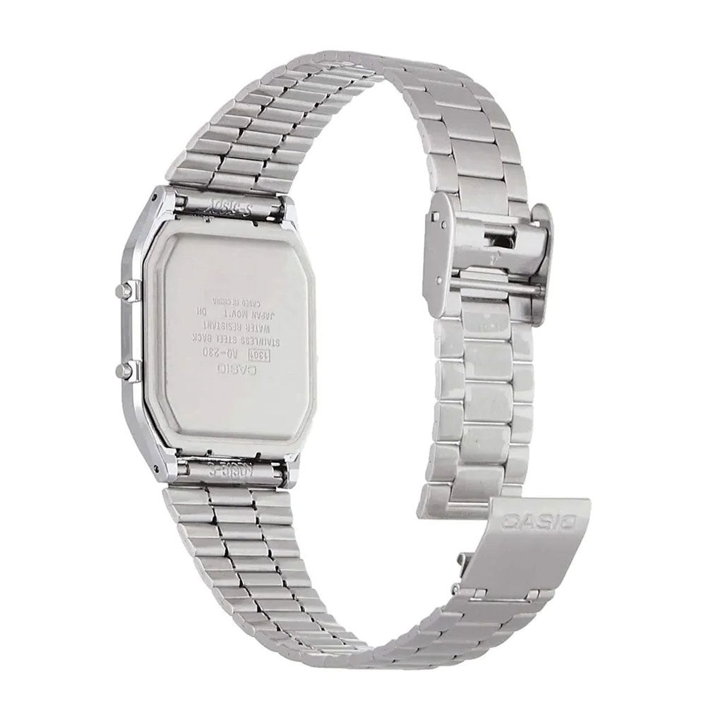 Casio Vintage Anadigi Steel Anadigi 38.8mm Stainless Steel Band