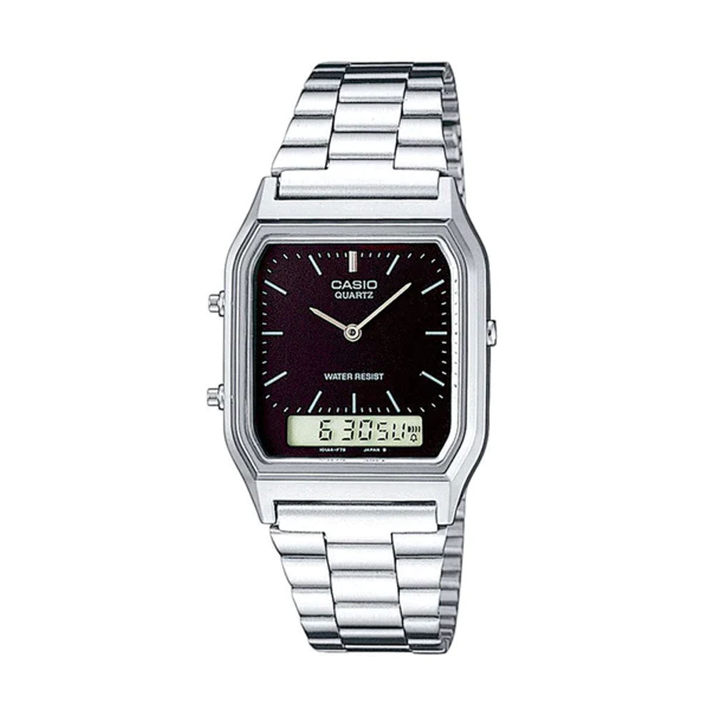 Casio Vintage Anadigi Steel Anadigi 38.8mm Stainless Steel Band