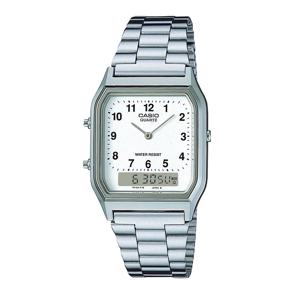 Casio Vintage Anadigi Steel Anadigi 29.8mm Stainless Steel Band