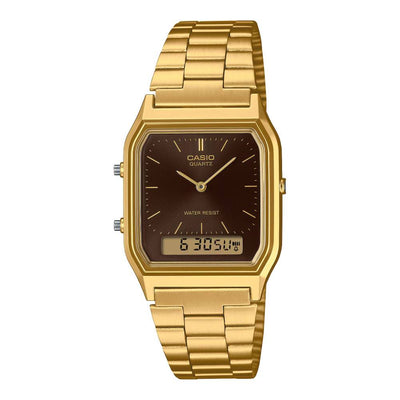 Casio Vintage Anadigi Gold Anadigi 29.8mm Stainless Steel Band