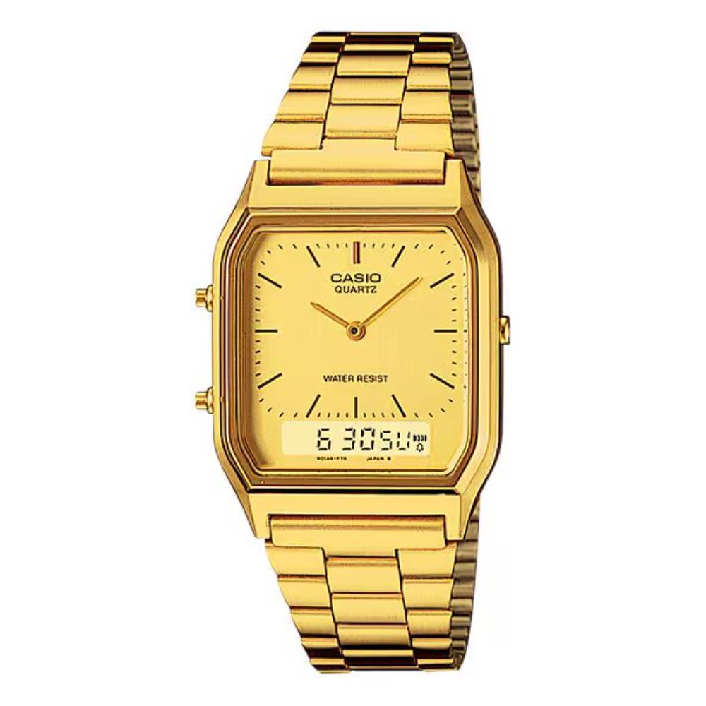 Casio Vintage Anadigi Gold Anadigi 29.8mm Stainless Steel Band