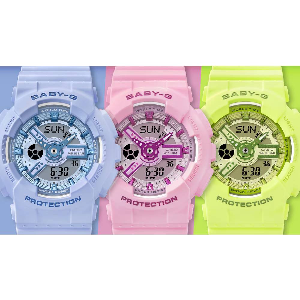 Casio Casio Baby-G (Ba-110Yk-2Adr) Anadigi 43.4mm Resin Band