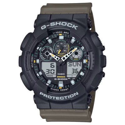 Casio Casio G-Shock (Ga-100Tu-1A3Dr) Anadigi 51.2mm Resin Band