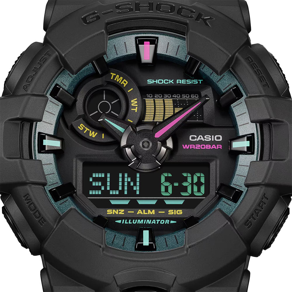 Casio Casio G-Shock (Ga-700Mf-1Adr) Anadigi 53.4mm Resin Band