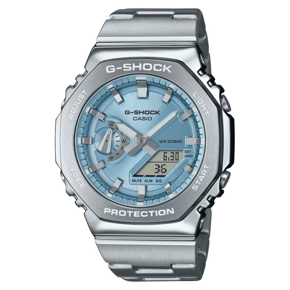 Casio Casio G-Shock (Gm-2110D-2Adr) Anadigi 44.4mm Stainless Steel Band