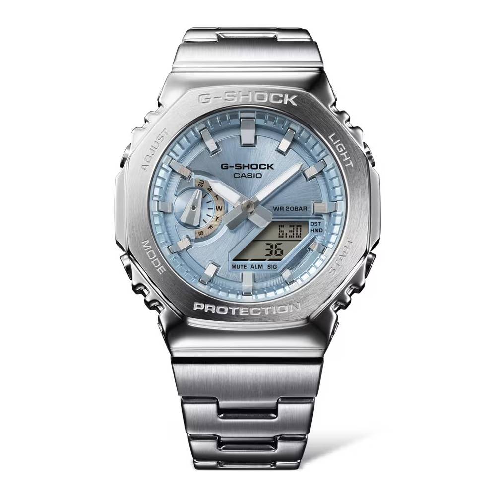 Casio Casio G-Shock (Gm-2110D-2Adr) Anadigi 44.4mm Stainless Steel Band