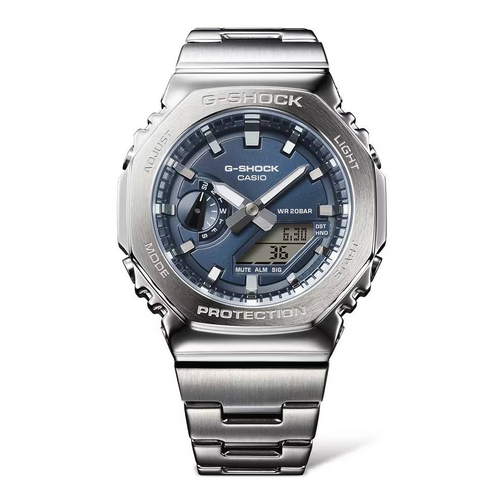 Casio Casio G-Shock (Gm-2110D-2Bdr) Anadigi 44.4mm Stainless Steel Band