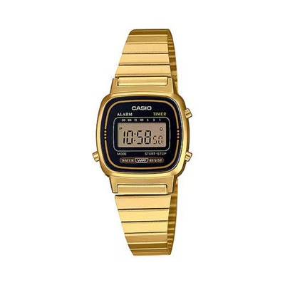 Casio Vintage Digital Gold Digital 24.6mm Stainless Steel Band