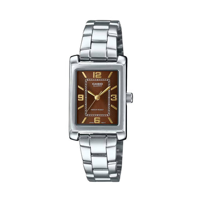 Casio Analog Steel 3-Hand 21mm Stainless Steel Band