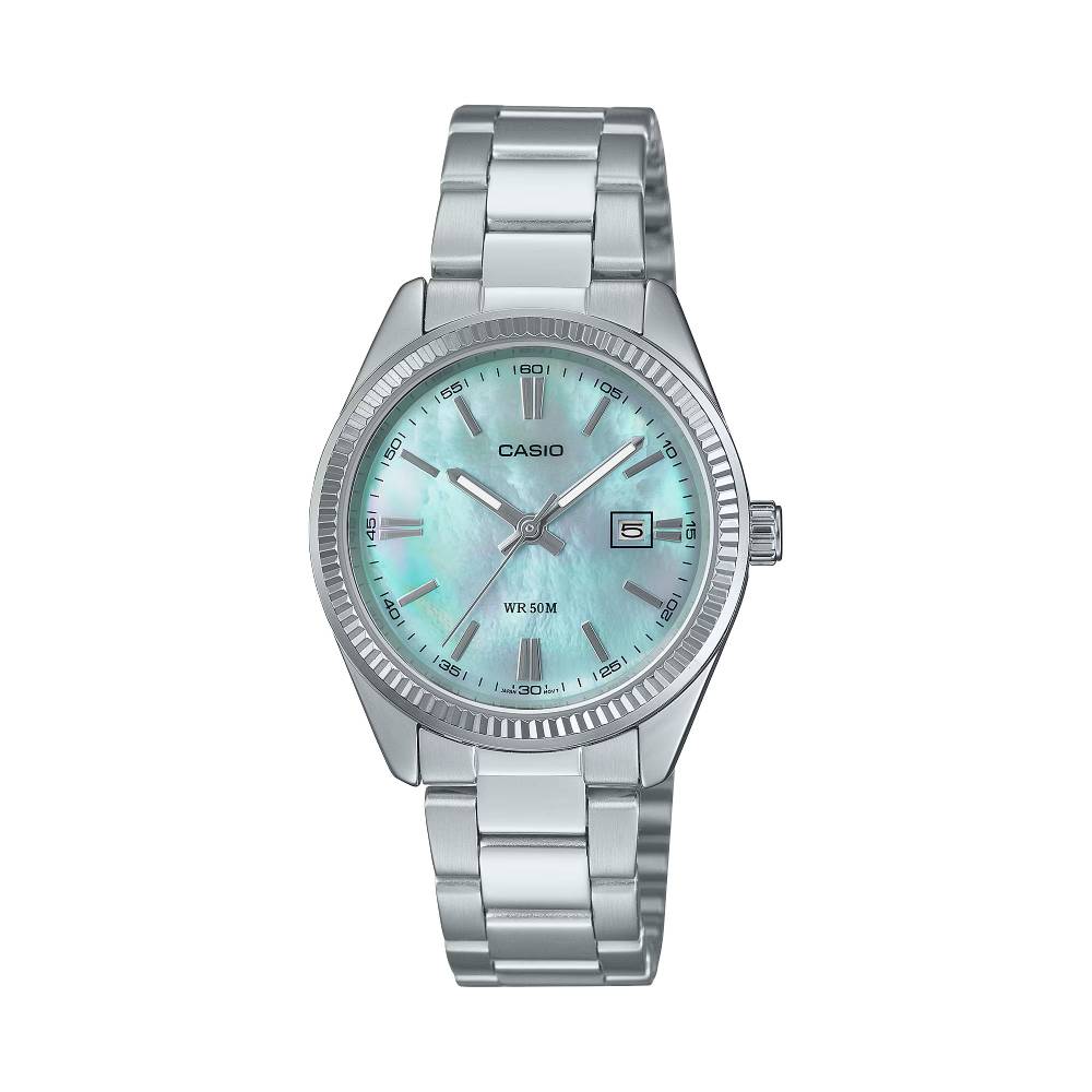 Casio Analog Steel Date 30.2mm Stainless Steel Band