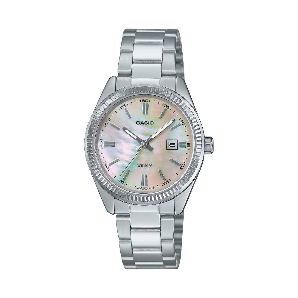 Casio Analog Steel Date 30.2mm Stainless Steel Band