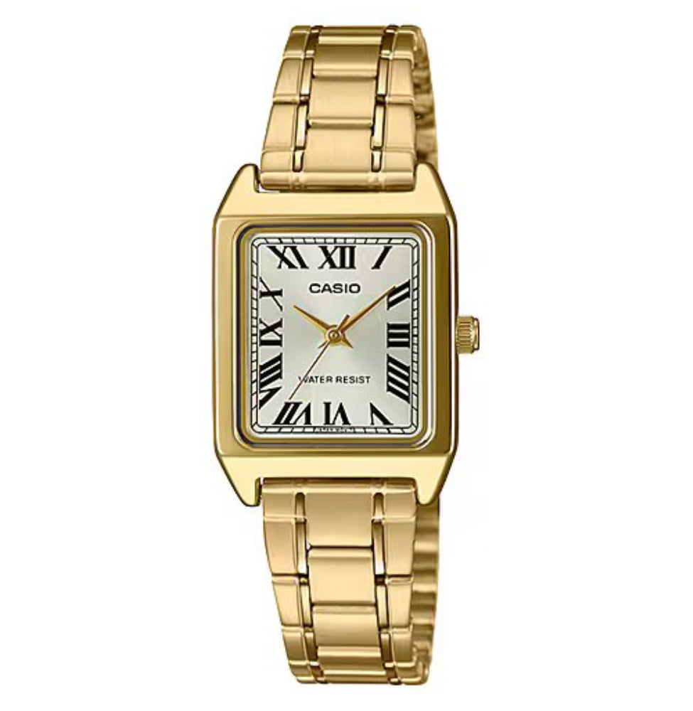 Casio Analog Gold 3-Hand 22mm Stainless Steel Band