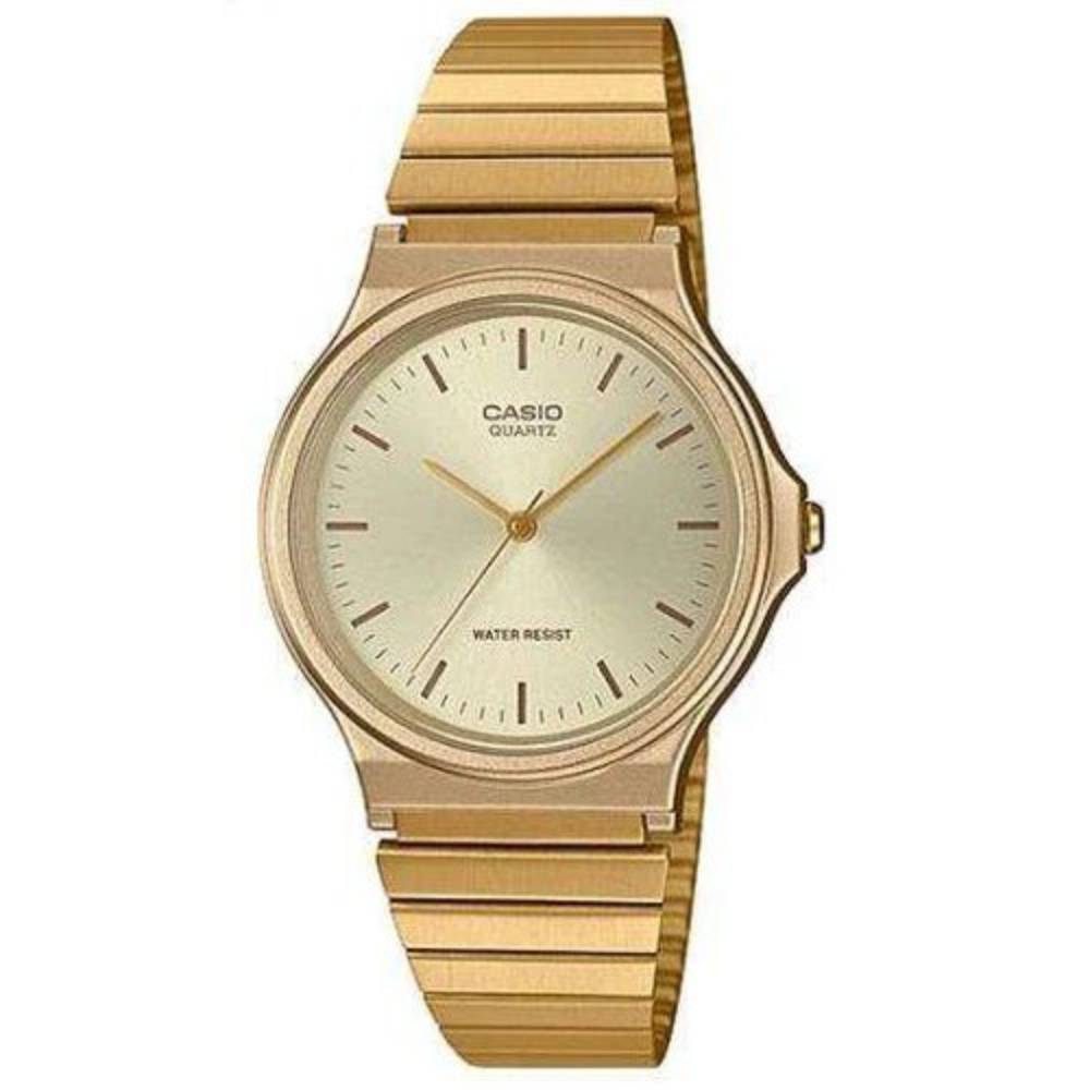 Casio Analog Gold 3-Hand 34.9mm Stainless Steel Band