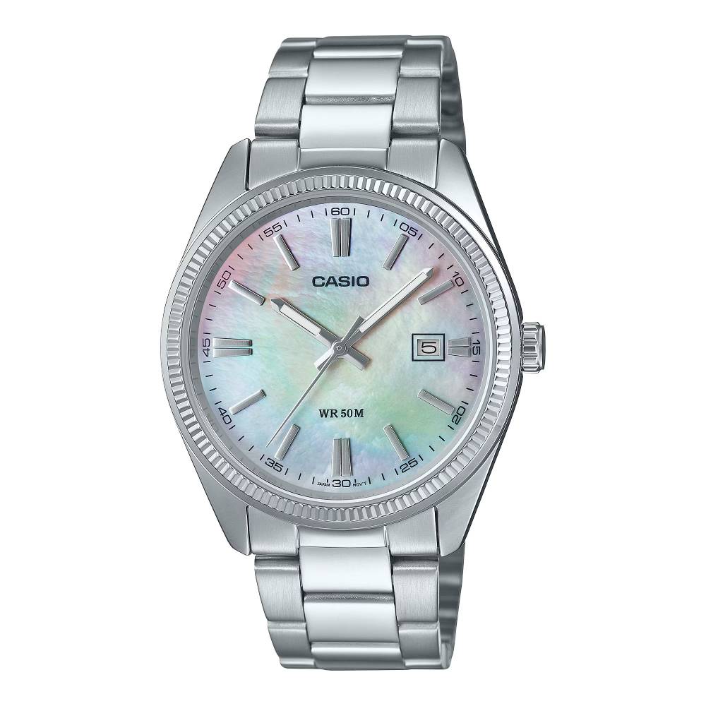 Casio Analog Steel Date 38.5mm Stainless Steel Band