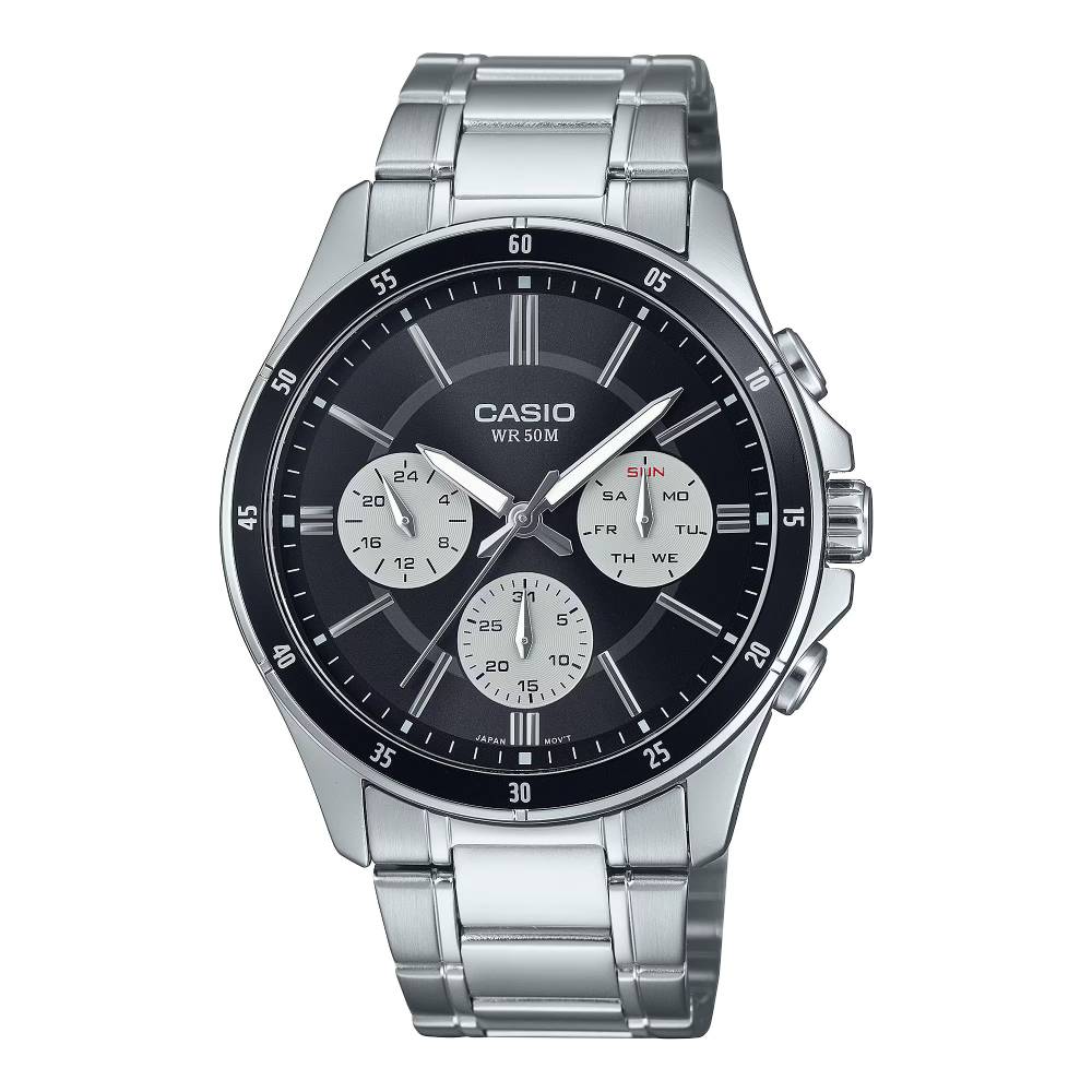 Casio Sports Analog Multifunction 43.5mm Stainless Steel Band