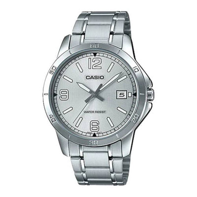 Casio Analog Steel Date 30.2mm Stainless Steel Band