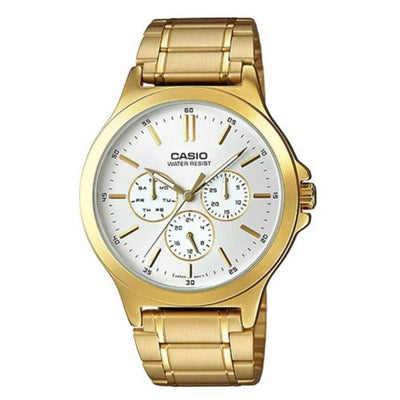 Casio Analog Gold Multifunction 41.5mm Stainless Steel Band