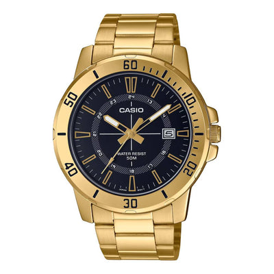 Casio Analog Gold 3-Hand 45mm Stainless Steel Band