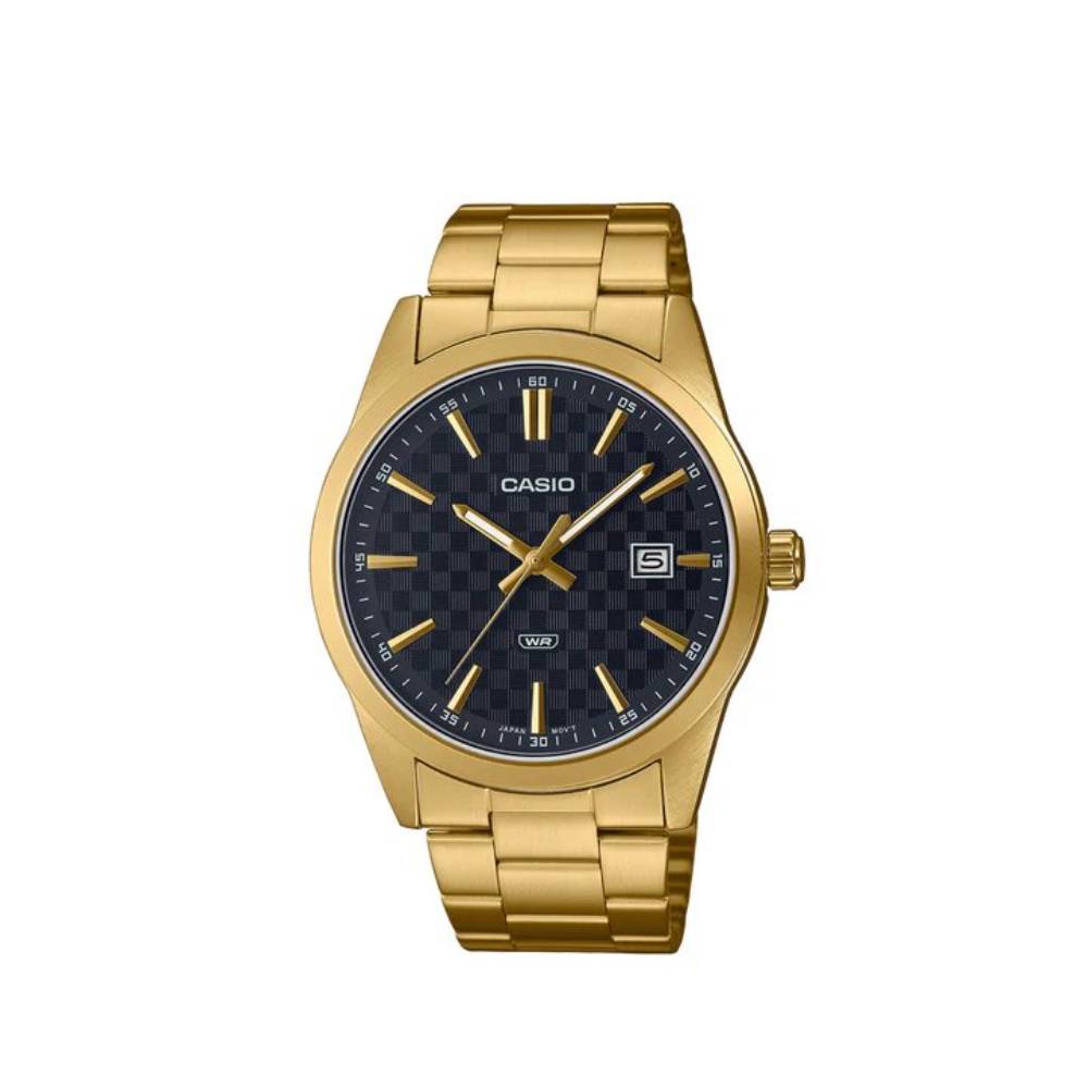 Casio Analog Gold Date 41mm Stainless Steel Band