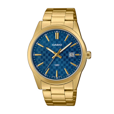 Casio Analog Gold Date 41mm Stainless Steel Band