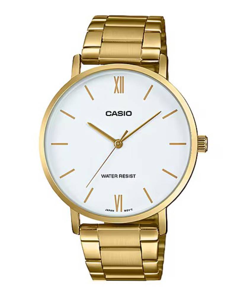 Casio Analog Gold 3-Hand 40mm Stainless Steel Band