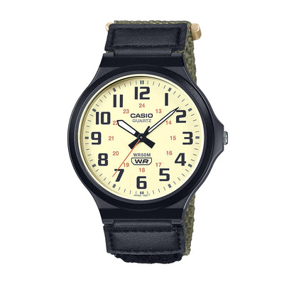 Casio Analog Leather 3-Hand 43.6mm  Band