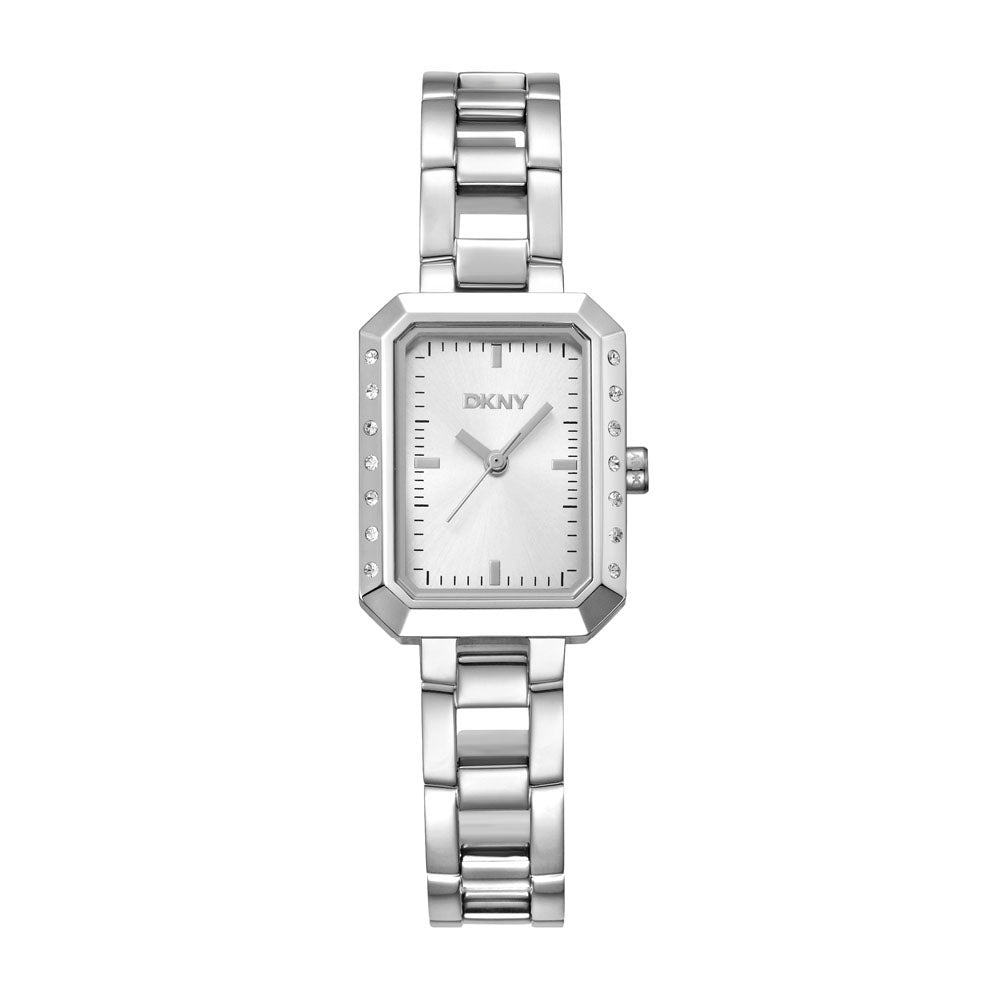 Dkny Uptown Glitz 3-Hand 22mm x 35.5mm Stainless Steel Band