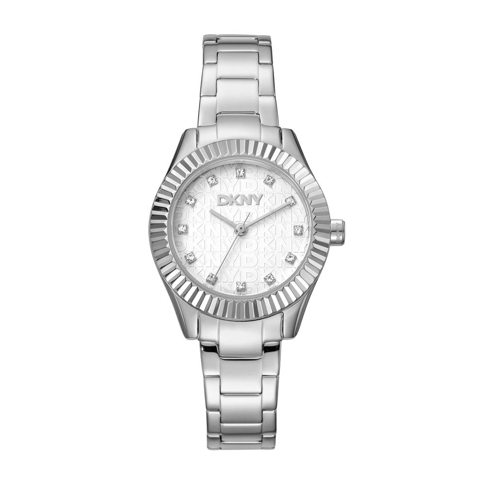 Dkny Chambers Glitz  3-Hand 30mm Stainless Steel Band