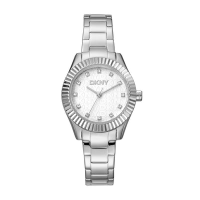 Dkny Chambers Glitz  3-Hand 30mm Stainless Steel Band