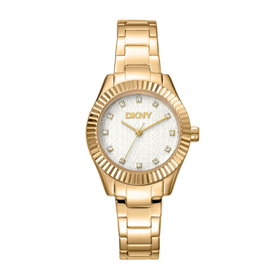 Dkny Chambers Glitz  3-Hand 30mm Stainless Steel Band