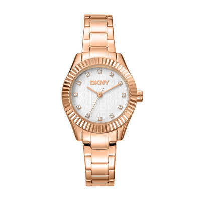 Dkny Chambers Glitz  3-Hand 30mm Stainless Steel Band