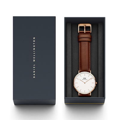 Daniel Wellington Watches Classic 2-Hand 40mm Leather Band