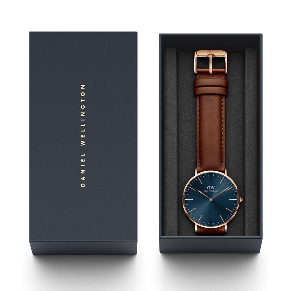 Daniel Wellington Watches Classic 2-Hand 40mm Leather Band