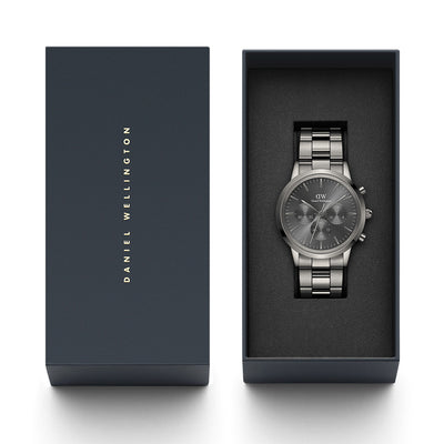 Daniel Wellington Watches Iconic Chronograph 42mm Stainless Steel Band