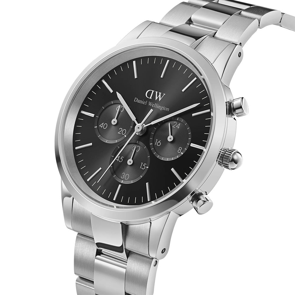 Daniel Wellington Watches Iconic Chronograph 42mm Stainless Steel Band