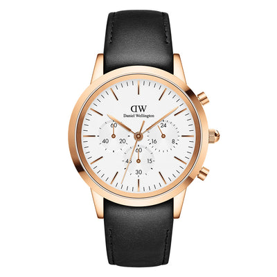 Daniel Wellington Watches Iconic Chronograph 42mm Leather Band