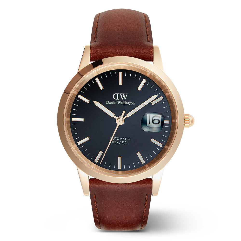 Daniel Wellington Watches Iconic 3-Hand 40mm Leather Band