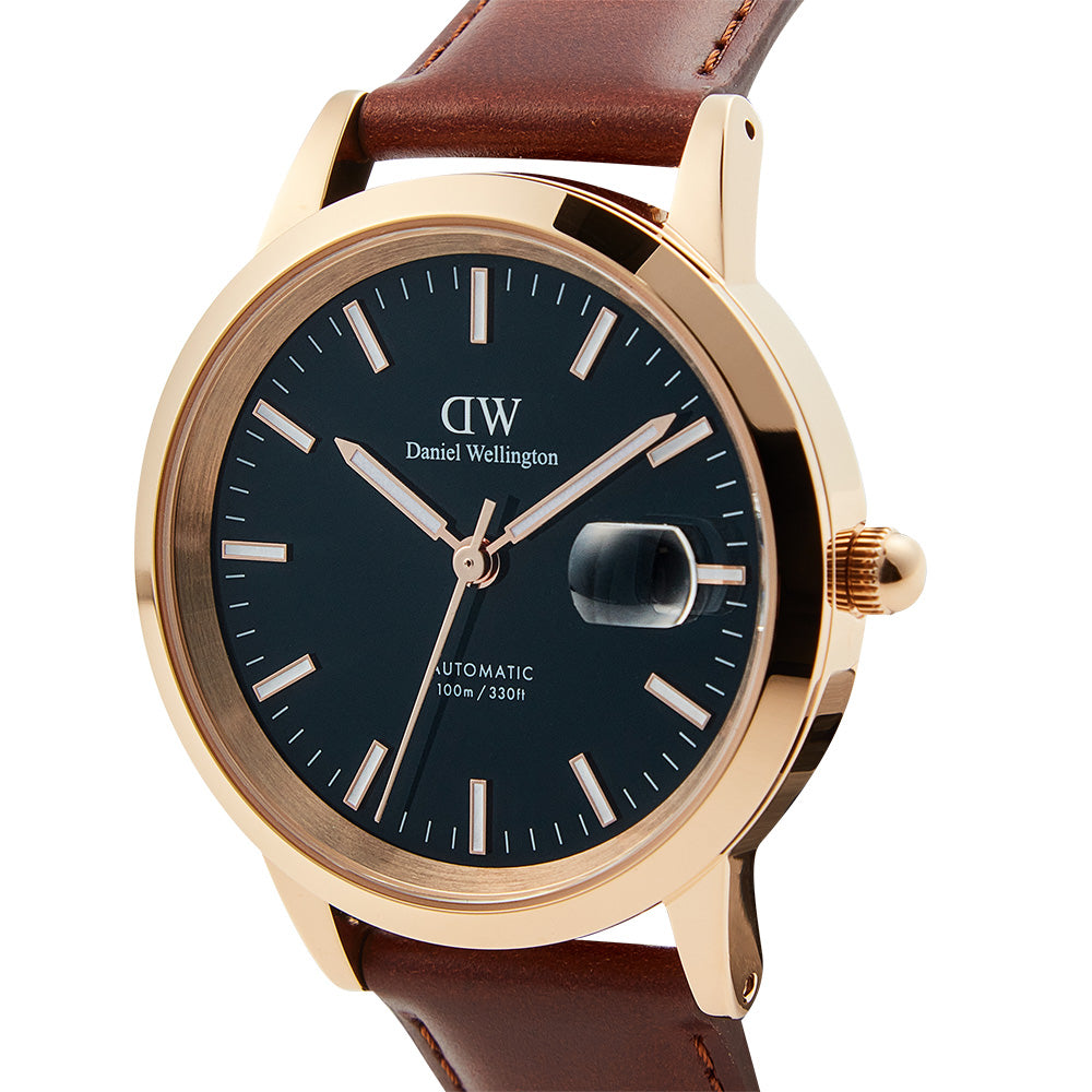 Daniel Wellington Watches Iconic 3-Hand 40mm Leather Band