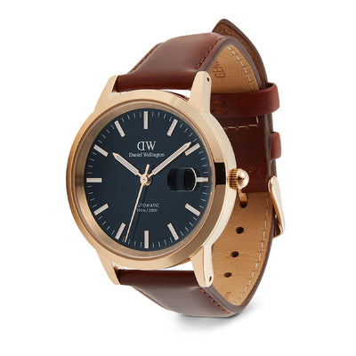 Daniel Wellington Watches Iconic 3-Hand 40mm Leather Band