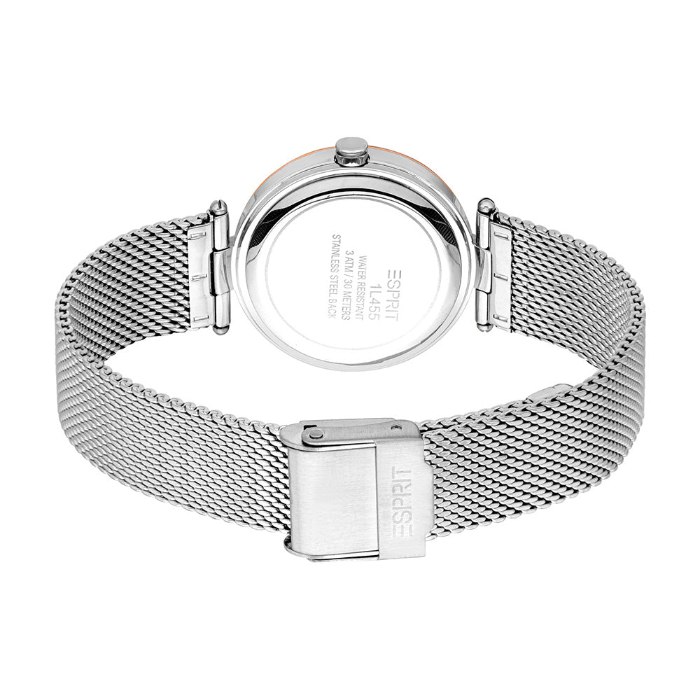 Esprit Autumn Mesh 3-Hand 30mm Stainless Steel Band