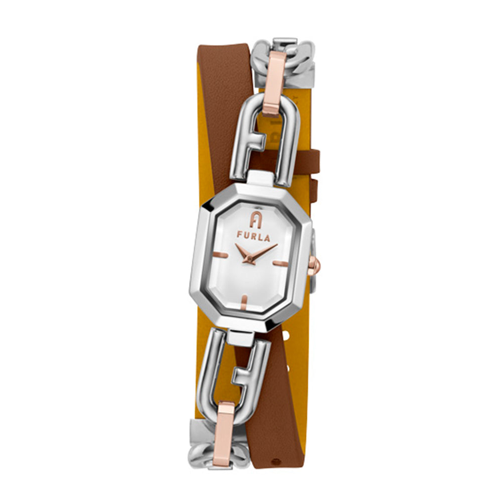 Furla Classic 3-Hand 25.6mm x 20mm Stainless Steel Band