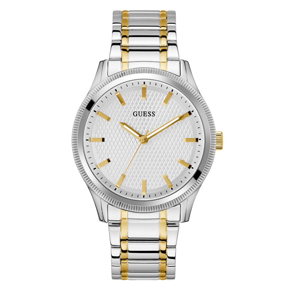 Guess Dress 3-Hand 44mm Stainless Steel Band