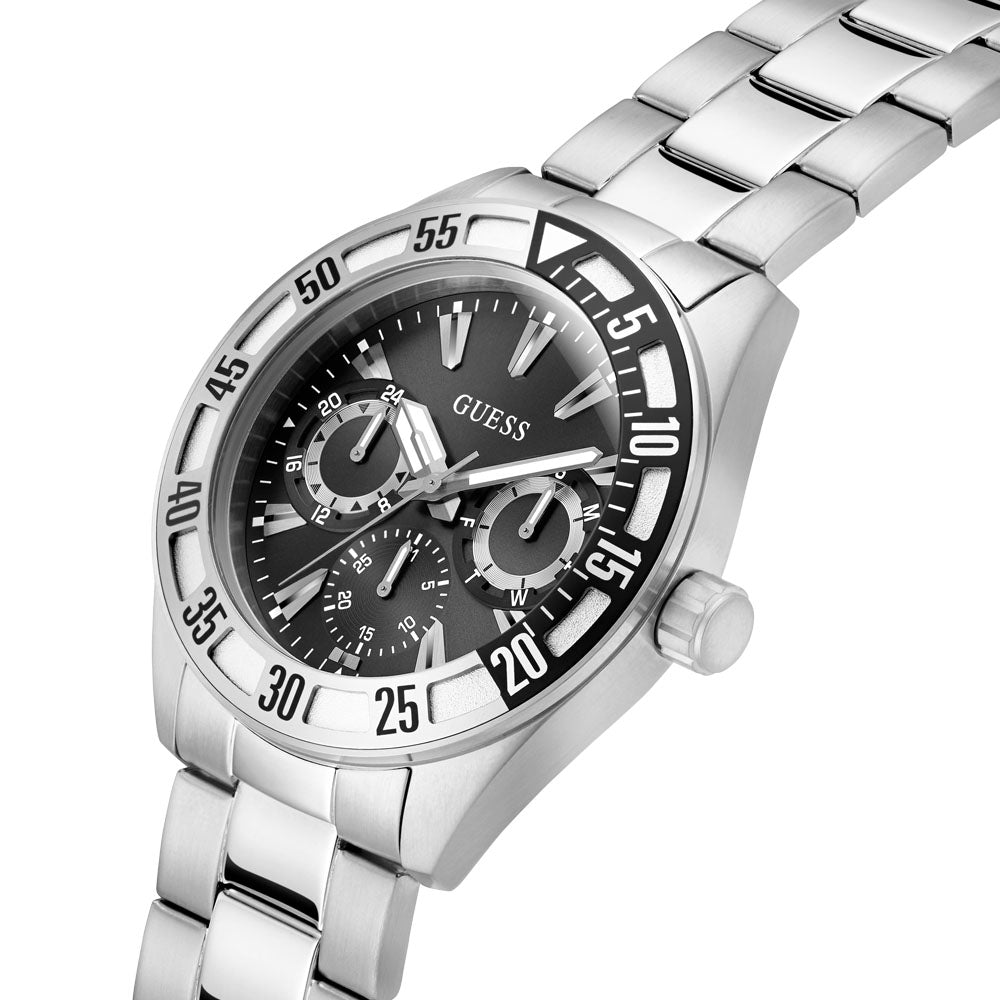 Guess Sport Multifunction 44mm Stainless Steel Band