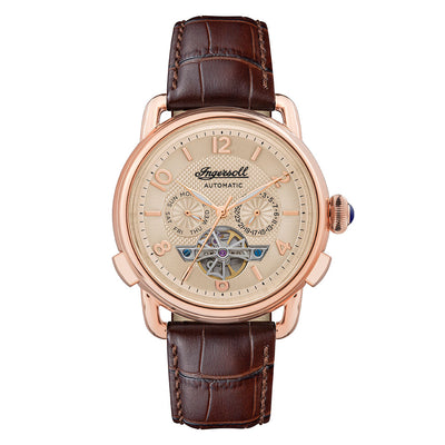 Ingersoll New England Multifunction 44mm Leather Band