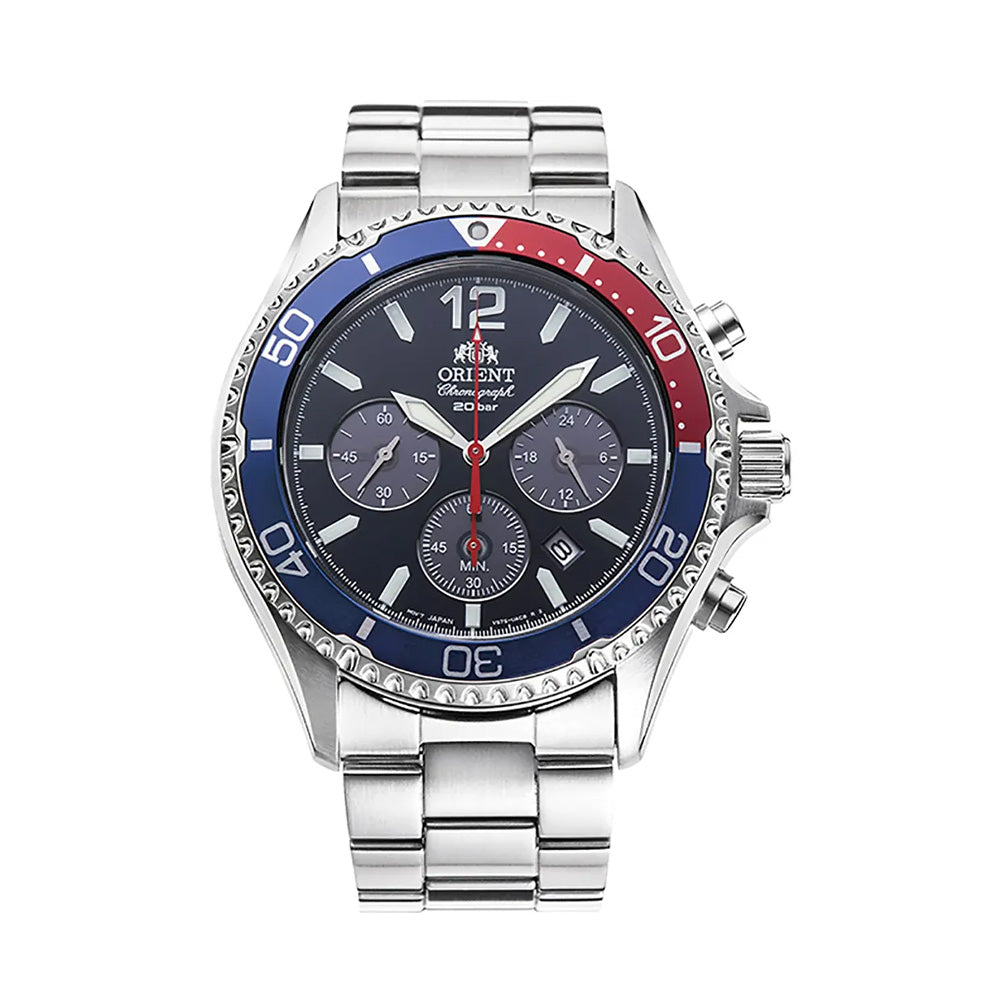 Orient Mako Chronograph 43mm Stainless Steel Band